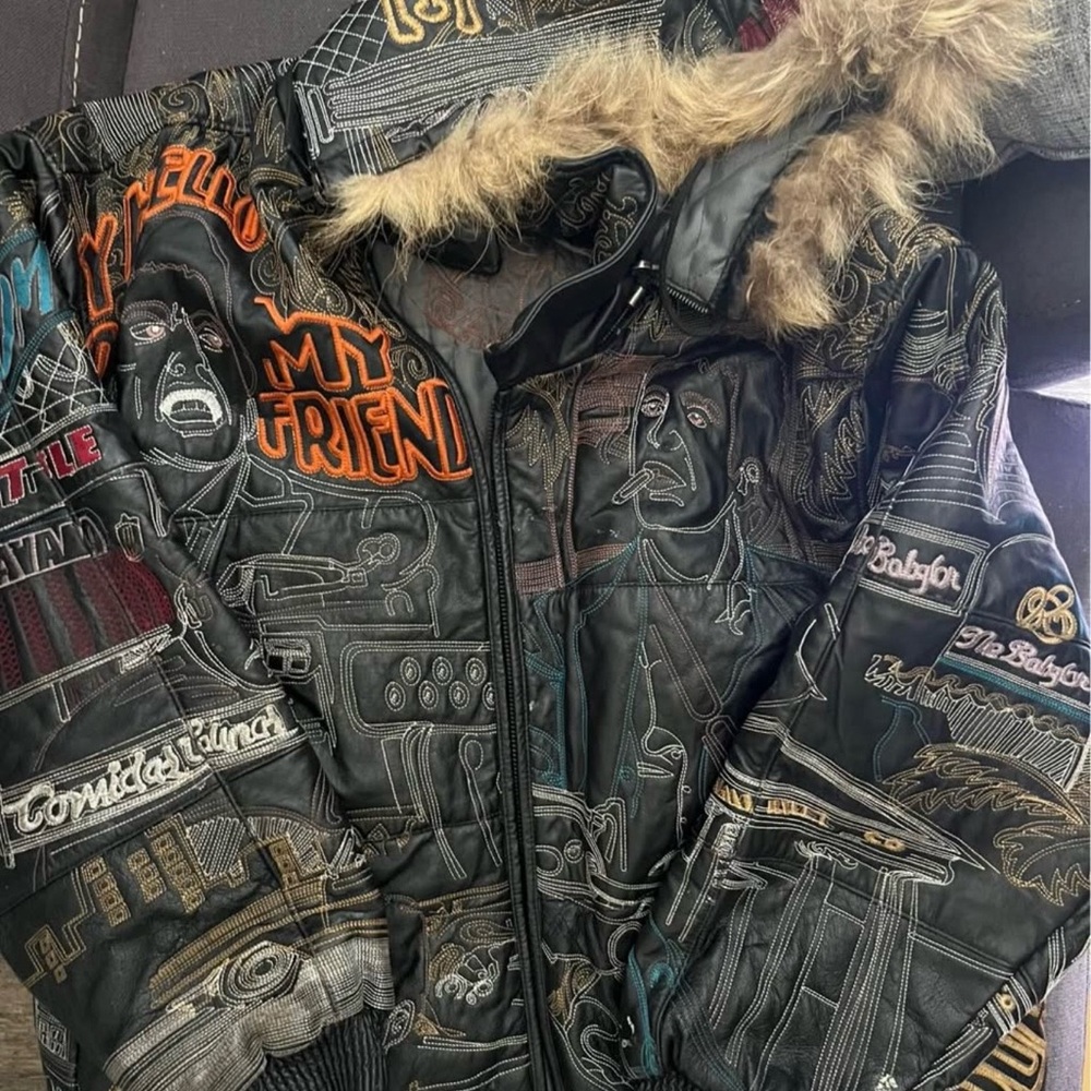 Al Wissam leather Scarface jacket